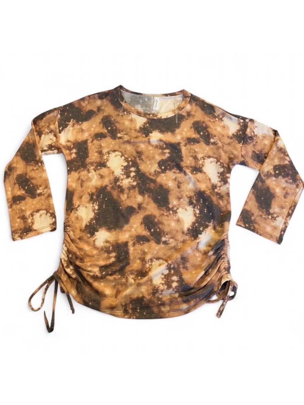 3/$20 Together Clothing Cinch Side Celestial Long Sleeve Top Womens Medium Boho
